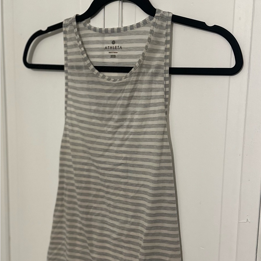 Athleta Gray Striped Women's Tank Top